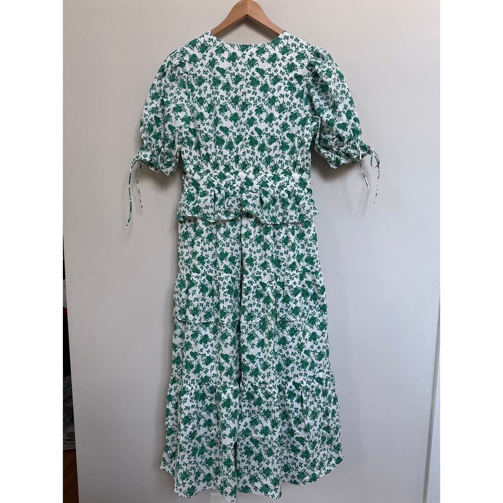 Hyacinth House Tuckernuck Green Floral Irenea Midi Dress Size Med Cottagecore - Picture 6 of 6